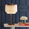 Jonathan Y Coco 27.5" Fringed/Metal LED Table Lamp, Gold/White JYL9045A - alternate 7