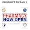 Signmission Pharmacy Now Open, 18 Inch x 48 Inch, Vinyl Banner B-30785 - alternate 4