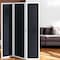 Homeroots 67" Black and White Chalkboard Wood Folding Three Panel Screen Room Divider 342758 - alternate 3