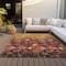 Homeroots 3' X 5' Gold Red And Brown Floral Washable Indoor Outdoor Area Rug 597056 - alternate 5