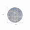 Homeroots 8' Blue And Denim Blue Round Floral Washable Indoor Outdoor Area Rug 609530 - alternate 6