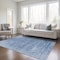 Homeroots 10' X 14' Denim Blue And Sky Blue Abstract Washable Indoor Outdoor Area Rug 587637 - alternate 5