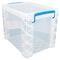 Super Stacker File Box, Clear with Blue Handles 36872 - alternate 1