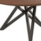 Homeroots 47" Brown and Gray Wood and Stainless Steel Cross Leg Base Round Top Dining Table 555149 - alternate 4