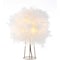 Jonathan Y Stork 16" Feather Metal LED Table Lamp, White/Gold JYL9051A - alternate 1