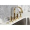 Kingston Brass Bridge Kitchen Faucet with Brass Sprayer, Polished Brass KS8262DLBS - alternate 4