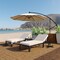Leisuremod Chelsea Modern Outdoor Chaise Lounge Chair With Beige Cushions CLBL-77BG - alternate 8