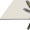 Homeroots 60" Clear and Silver Glass and Metal Cross Leg Base Square Dining Table 555136 - alternate 4