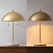 Jonathan Y Ella 20.7" Dome Metal with Marble Base LED Table Lamp, Gold/White JYL1071A - alternate 8