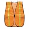 Mcr Safety Polyester Mesh Safety Vest, One Size Fits All, Orange with 0.75in Lime Green Stripe, 12PK V211R - alternate 2