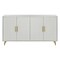 Homeroots 60" White Ribbed Texture Sideboard with Four Doors 568418 - alternate 8
