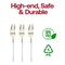 Smarty Had A Party Gold with White Handle Moderno Disposable Plastic Dinner Forks (240 Forks), 240PK 9320-GWFK-CASE - alternate 8