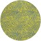 Homeroots 8' Yellow And Blue Round Abstract Washable Indoor Outdoor Area Rug 599846 - alternate 5