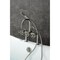 Kingston Brass 7" Center Deck-Mount Clawfoot Tub Faucet with Knurled Handle and Hand Shower, Brushed Nickel AE8408RKX - alternate 5
