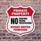 Signmission Private Property Shield Sign No Hunting, 6 Inch X 6 Inch, Plastic Sign SHI-P-6-445 - alternate 5