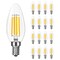 Luxrite 8W LED Candelabra Bulb, 75W Equivalent, E12 Base, 1000 Lumens, 3000K Soft White, Dimmable, 16PK LR21711 - alternate 1