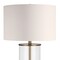 Homeroots 28" Brass Glass Table Lamp With White Drum Shade 524482 - alternate 6