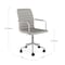 Martha Stewart Taytum Upholstered Office Chair in Gray/Polished Nickel CH-142370-GY-MS - alternate 7