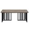 Homeroots 47" Oak and Black Wood And Metal Distressed Frame Coffee Table 572272 - alternate 4