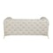 Homeroots 69in Cream and Gold Italian Leather Loveseat 720511 - alternate 6