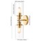 Jonathan Y Jules Edison 16.5" Cylinder 2-Light Iron/Seeded Glass Farmhouse Contemporary LED Wall Sconce, Brass G JYL7577E - alternate 7