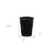 Homeroots 5in Black Recycled Plastic Indoor Outdoor Round Pot Planter 488241 - alternate 3