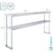 Amgood 12 in. x 72 in.  Stainless Steel Double Deck Over Shelf AMG DOS-1272 - alternate 5