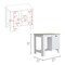 Homeroots Set of Two Oak and White Wood Kitchen Island And Pantry Cabinet 526344 - alternate 6