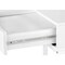 Homeroots 47" White Wood and Metal H-Shape Computer Desk With Two Drawers 489876 - alternate 8