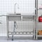 Wrightmaster 20 in. D x 39 in. W Freestanding Laundry/Utility Sink in Stainless Steel with Faucet ZOR-W3167P356273 - alternate 5