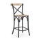 Homeroots 26" Natural and Gray Solid Wood and Iron Counter Height Bar Chair 605930 - alternate 5