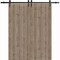 Sartodoors Modern Double Barn Door 36 x 80 inches, BASIC 3001 Caramel Oak, 13FT Rail Track Set, Solid Panel BASIC3001DB-NATUR-36 - alternate 1