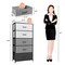 Homeroots 23" Gray and Black Steel and Fabric Five Drawer Double Dresser 484707 - alternate 3