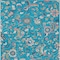 Homeroots 5' X 8' Teal Blue Ivory And Pink Floral Washable Indoor Outdoor Area Rug 597849 - alternate 6