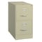 Hirsh 15" W 2 Drawer Vertical File Cabinet, Putty, Letter 14409 - alternate 1