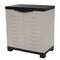 Homeroots 23in Black and Gray Plastic Accent Cabinet With Two Doors 668940 - alternate 5