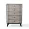 Homeroots 30" Grey And Black Wood Five Drawer Chest 473070 - alternate 5
