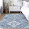 Homeroots 10' X 14' Navy Blue And Denim Blue Medallion Washable Indoor Outdoor Area Rug 589037 - alternate 9