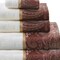 Homeroots Set of Six White And Burgundy Cotton With Paisley Jacquard Towel Set, 6PK 662348 - alternate 3