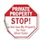 Signmission Private Property Stop! Do Not Use M, 10 Inch X 10 Inch, Vinyl Decal OC-D-10-143 - alternate 1