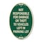Signmission Not Responsible for Damage or Theft to Vehicl, 12 In X 18 In Architectural, Heavy Gauge Aluminum A-OV-G-1218-23543 - alternate 1
