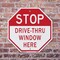 Signmission Stop Drive-thru Window Here, 10 inch X 10 inch, Aluminum Metal Signs, 2PK OC-A-2PACK-10-254 - alternate 3