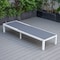 Leisuremod Marlin Patio Chaise Lounge Chair with White Aluminum Frame, Dark Grey MLW-77DGR - alternate 7