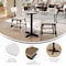 Flash Furniture 24" Round Tabletop, Seamless Surface Technology, White Faux Marble, 22x22 Black Table Height X-Base ST-RD24-WHMAR-T2222-GG - alternate 7