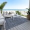 Homeroots 8' X 10' Navy Blue And Ivory Geometric Washable Indoor Outdoor Area Rug 605593 - alternate 7