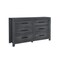 Homeroots 59" Dark Gray Wood Six Drawer Double Dresser 564672 - alternate 4