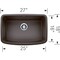 Blanco Valea 27 Single Bowl, Cafe Brown 442555 - alternate 3