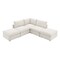 Homeroots 93" Beige Fabric Modular Sleeper Sofa With Ottoman 568276 - alternate 1