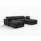 Homeroots Black Linen Blend Modular U Shaped Five Piece Corner Sectional 714578 - alternate 1