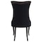 Leisuremod Novara Collection Modern Wooden Dining Chair in Black Velvet NC20BLF - alternate 9